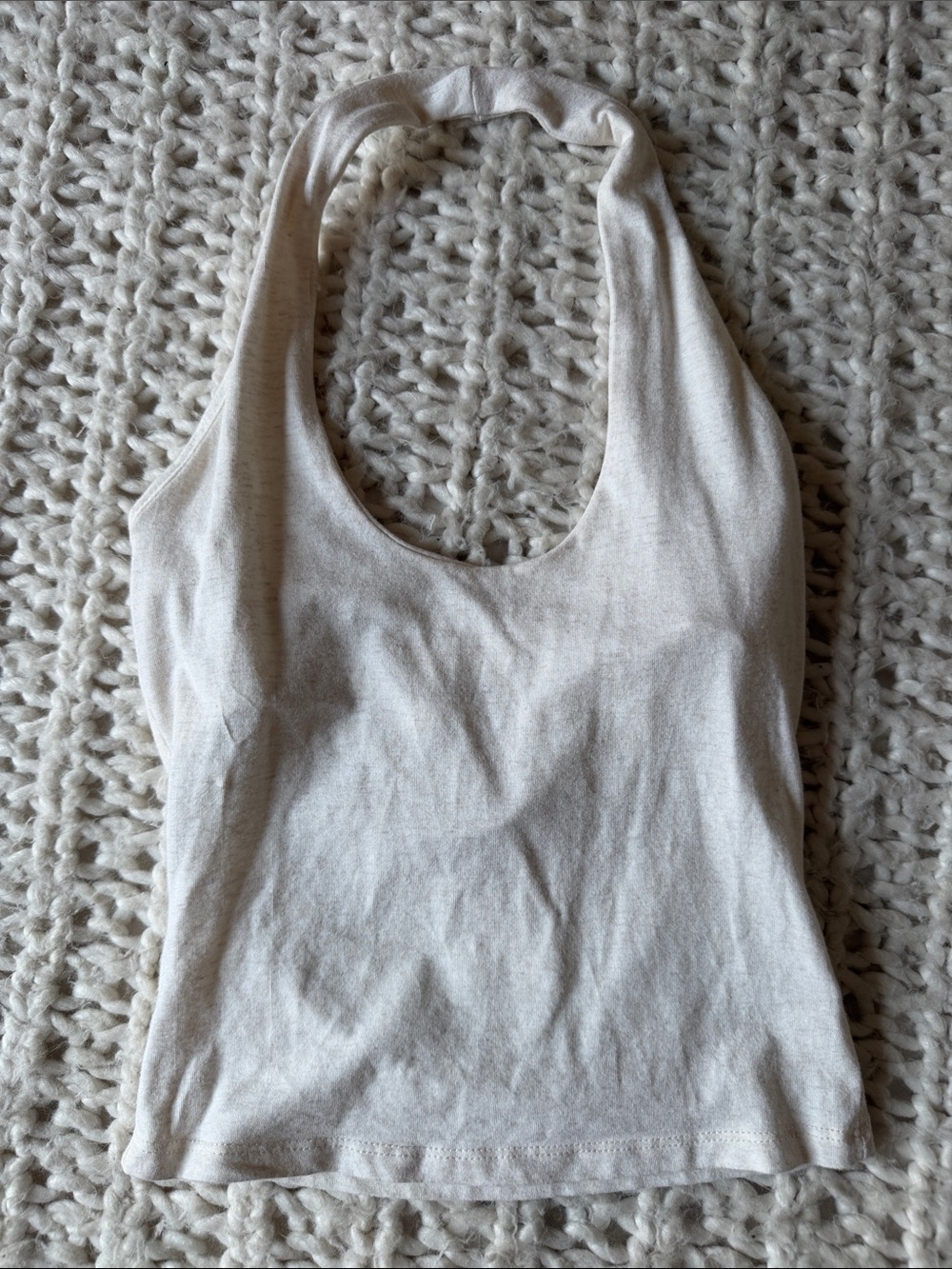 Cream halter top